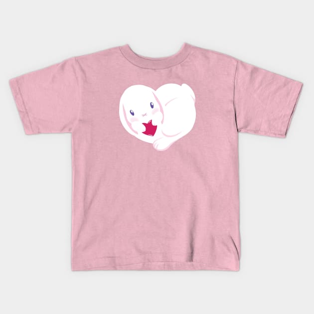 Bunny Hugs Kids T-Shirt by merumori